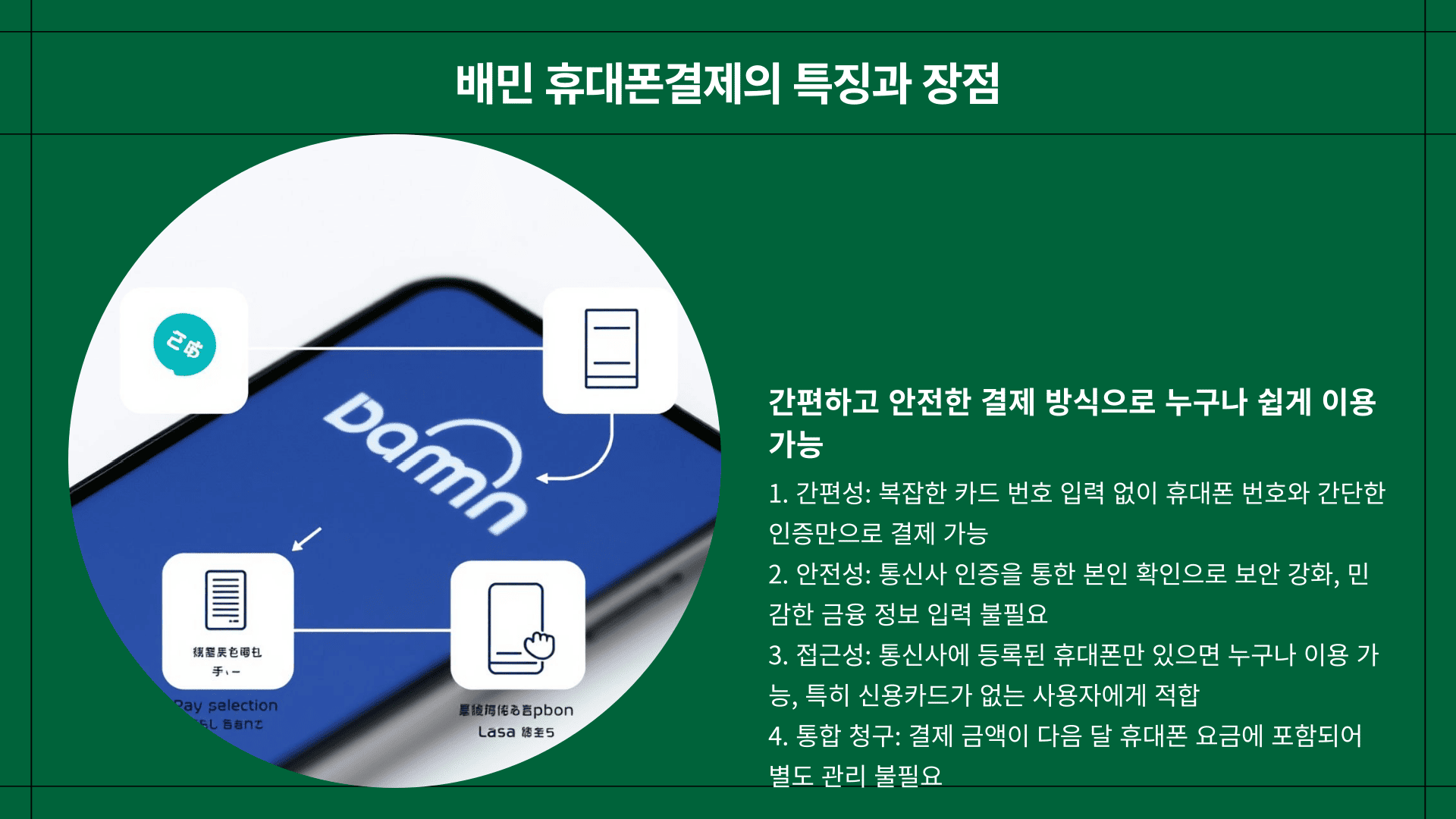 배민 휴대폰결제의 특징과 장점