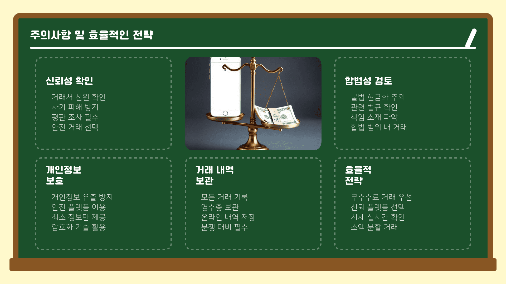 주의사항 및 효율적인 전략